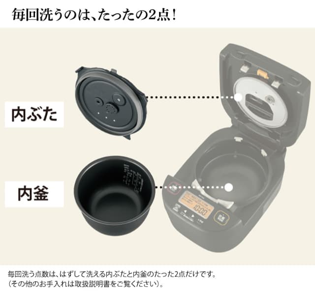 象印マホービン 圧力IH炊飯ジャー 豪熱大火力 NW-YA18-BA ブラック IH炊飯器 1升炊き 圧力IH方式 電気炊飯器 黒まる厚釜 1.7mm 炊き分け 内釜3年保証 ZOJIRUSHI_3