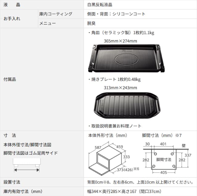 象印 マホービン オーブンレンジ 18L エブリノ ES-KA18-WM ペールホワイト レンジ 900W オーブン 250℃ グリル 2枚焼き 両面焼き 赤外線センサー 解凍 EVERINO ZOJIRUSHI_16