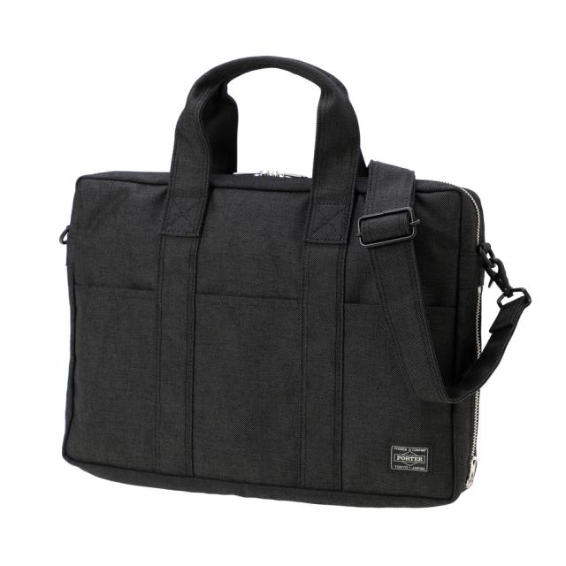 ポーター スモーキー 2WAYブリーフケース 592-27530 10 ブラック 吉田カバン PORTER SMOKY 2WAY BRIEFCASE ショルダーバッグ 肩掛け 斜め掛け 手持ち カジュアル メンズ レディース 日本製 ブランド