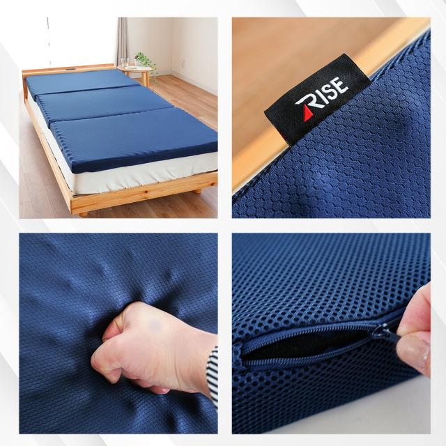 高反発 マットレス シングル 腰痛 腰痛 97×195×6cm RISE Zero Gravity SLEEP MAGIC 6.0 ウレタン 硬め 点で支える 三つ折り 体圧分散 腰痛_13