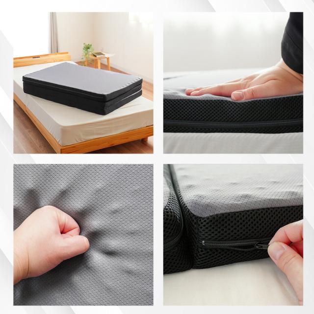 高反発 240N マットレス 体圧分散 三つ折り ダブル ハード ウレタン RISE Zero Gravity SLEEP MAGIC 6.0 点で支える 140×195×6cm_14