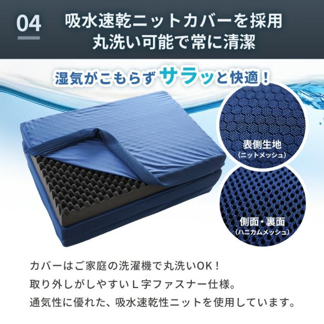 極厚 高反発 マットレス ダブル 体圧分散 RISE Zero Gravity SLEEP MAGIC 12.5 ウレタン 硬め 点で支える 三つ折り 140×195×12.5cm_11