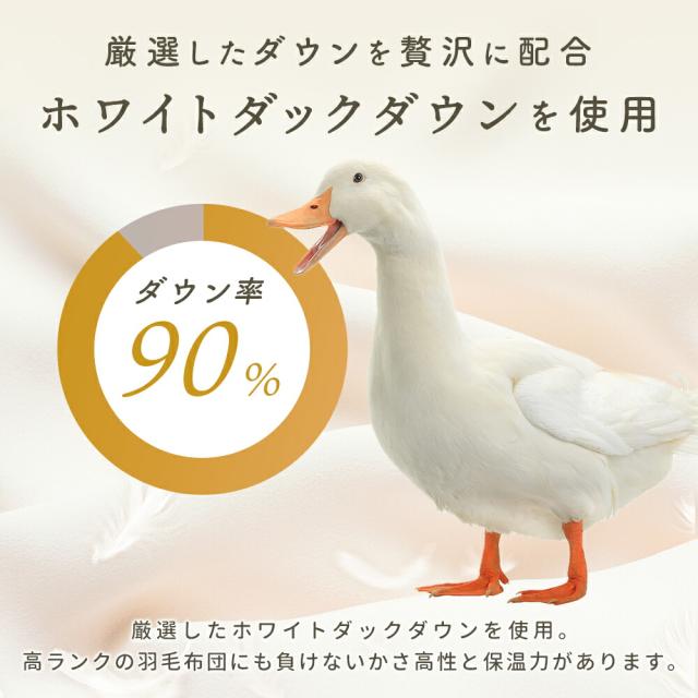 西川 羽毛 合掛け 布団 シングル ホワイトダウン90％ 日本製 0.7kg 春 秋 ホワイトダック ダウン 150×210 オールシーズン 当社限定_5