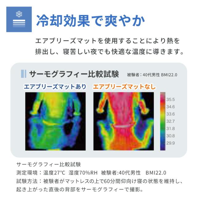 西川 送風式冷感マット エアブリーズマット 約115×90cm 夏用 冷感 ひんやり 静音 ファン付き 冷感敷きパッド パット クールマット 洗える 3Dメッシュ USB給電 タイマー付き 涼しい 寝具 暑さ対策 電気代節約_6