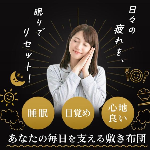 西川 敷布団 マットレス ダブル 点で支える健康敷きふとん 10cm 3層タイプ 高反発 日本製 三つ折り mattress_8