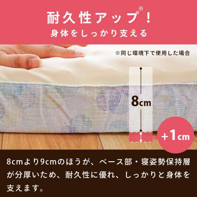 敷き布団 東京西川 健康敷きふとん ダブル 厚み9cm　90mm 200N シーツ付 布団 凸凹　体圧分散 マットレス 【大型便】 ※同梱不可｜au  PAY マーケット