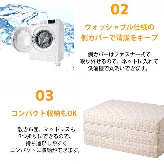西川 Afit アフィット 高反発マットレス　三つ折りマットレス シングル 3つ折り 97cm×195cm×13.5cm 腰を寝かせるマットレス 折りたたみ 西川 敷布団 高反発 体圧分散 圧縮タイプ 西川株式会社_10