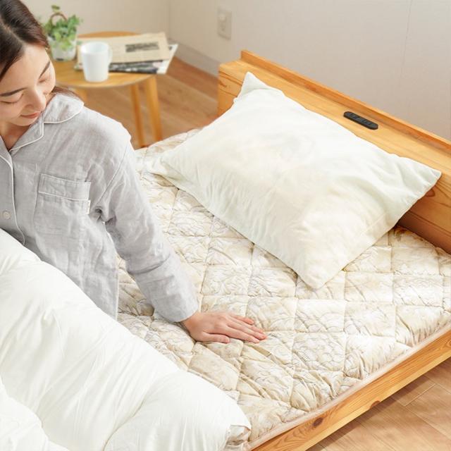 敷布団 セミダブル 羊毛布団 抗菌防臭 防ダニわた使用 日本製 羊毛混 固綿敷き布団 セミダブルロング_10