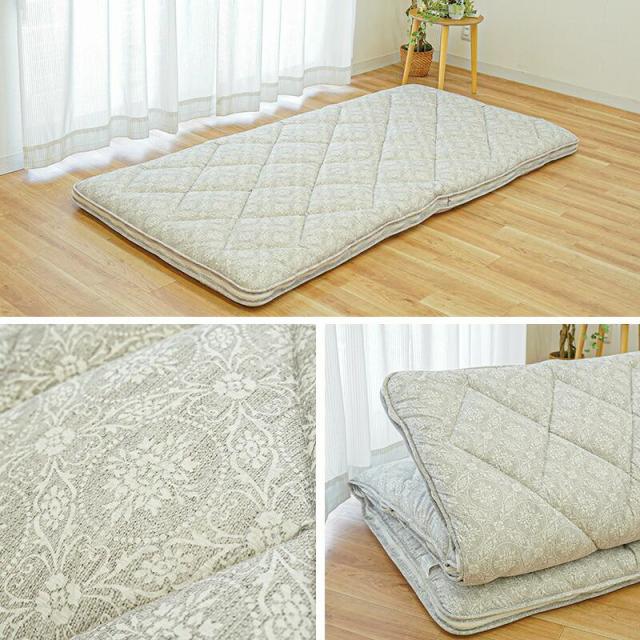 【1,値下！】敷布団 シングル 約100×210cm シングルロング 厚み10cm 通年使える 合繊敷き布団 敷きふとん 敷布団 ※大型便