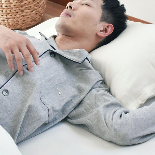 ギフト無料】パジャマ メンズ 父の日 敬老の日 綿100％ BIWACOTTON 衿