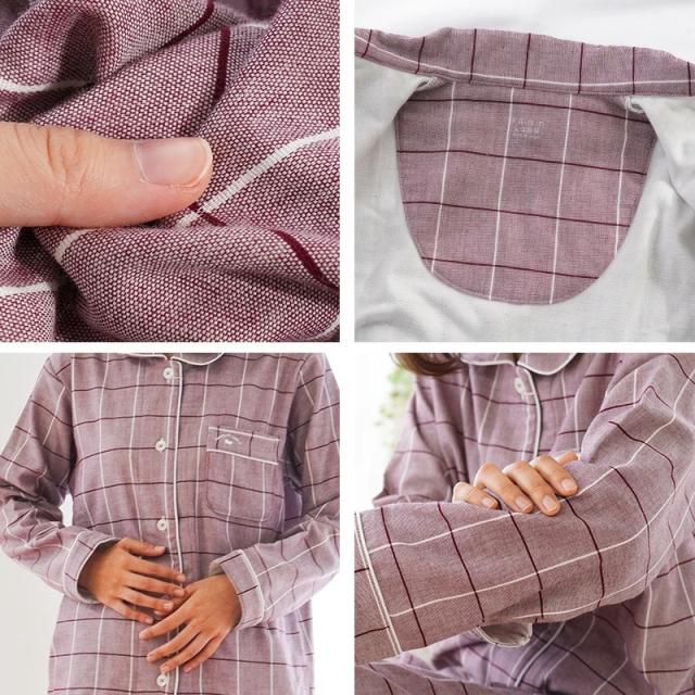 2,200円値下！】パジャマ レディース 綿100％ 無撚糸 3重ガーゼ 長袖