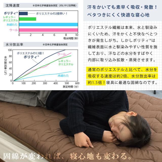 敷き布団 ダブル FUKATTO イナズマ改 四層敷き布団 凸凹ウレタン 固綿 抗菌防臭 防ダニ 吸汗発散 日本製 極厚 【haru】_9