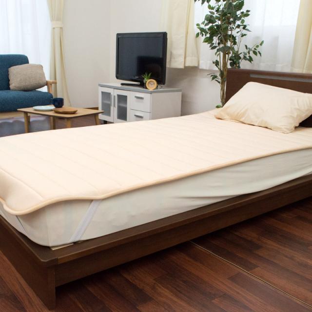 ベッドパッド 敷きパッド ヘタりにくいベッドパッド ダブル 約140×200cm 厚み約1cm 日本製 V-Lap(R) テイジン 帝人 体圧分散_9