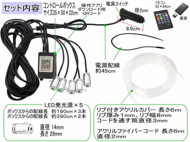 スマホで操作 RGBアンビエントライト キット 【商品一覧】 音に反応