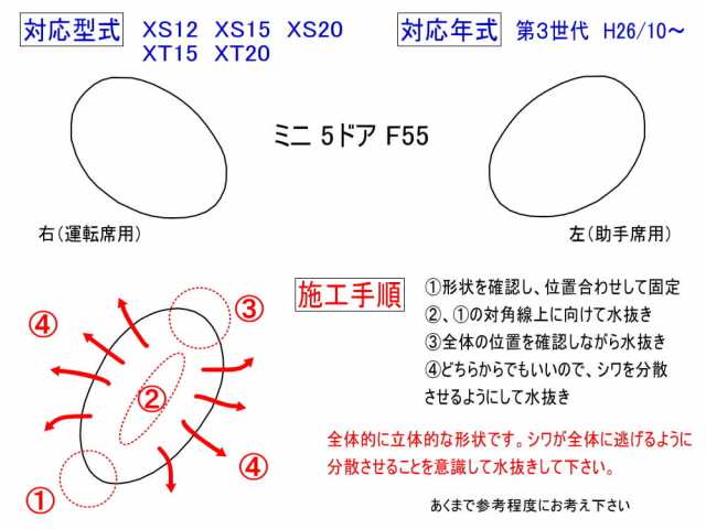 ヘッドライトプロテクションフィルム (MINI 5ドア F55)  車種専用 カット済み 左右セット ヘッドライト保護 XS12 XS15 XS20 XT15 XT20 MINIの通販は
