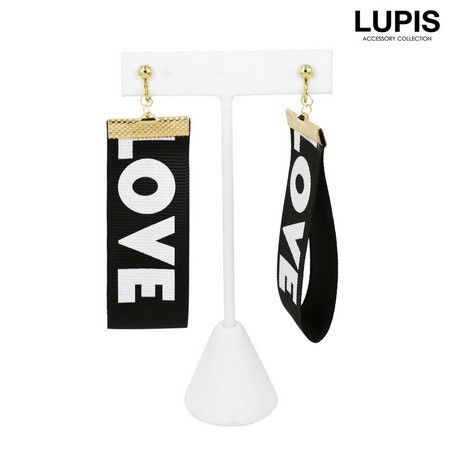 Loveブラックリボンイヤリング イヤリング メッセージ 文字 Love リボン 激安 の通販はau Pay マーケット ルピス Lupis