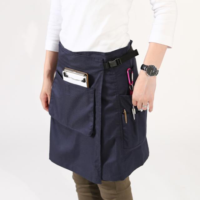 エプロン ショート丈 巻きスカート ラップスカート ガーデニング 飲食