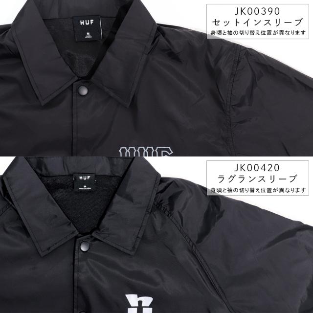 ハフ HUF コーチジャケット メンズ 黒 ブラック JK00390 JK00420 ロゴ アウター ジャケット 秋 春 ウインドブレーカー ナイロン ジャンパー バイク アメカジ_3