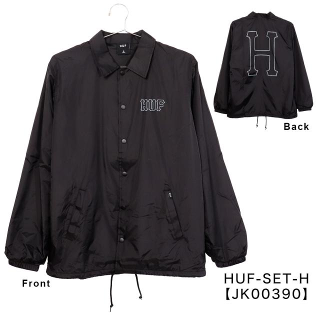 ハフ HUF コーチジャケット メンズ 黒 ブラック JK00390 JK00420 ロゴ アウター ジャケット 秋 春 ウインドブレーカー ナイロン ジャンパー バイク アメカジ_10