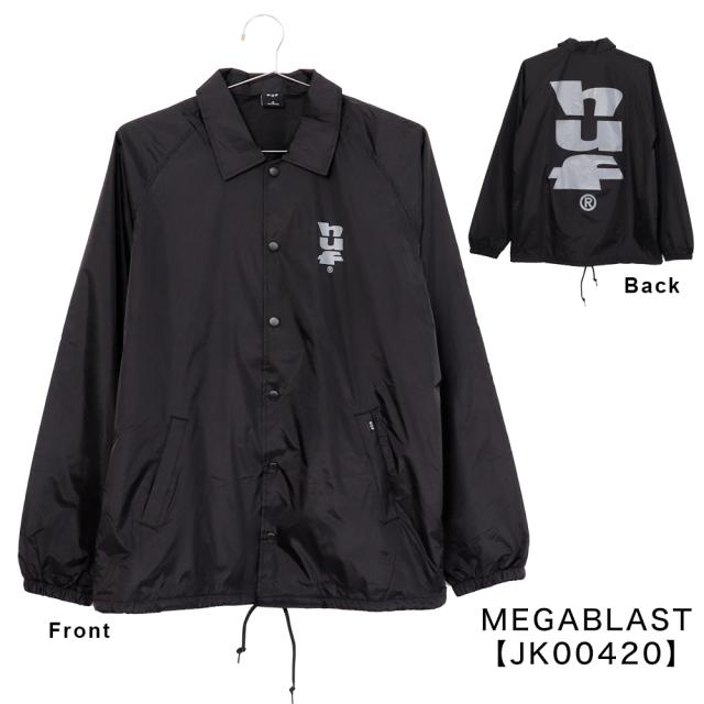 ハフ HUF コーチジャケット メンズ 黒 ブラック JK00390 JK00420 ロゴ アウター ジャケット 秋 春 ウインドブレーカー ナイロン ジャンパー バイク アメカジ_11