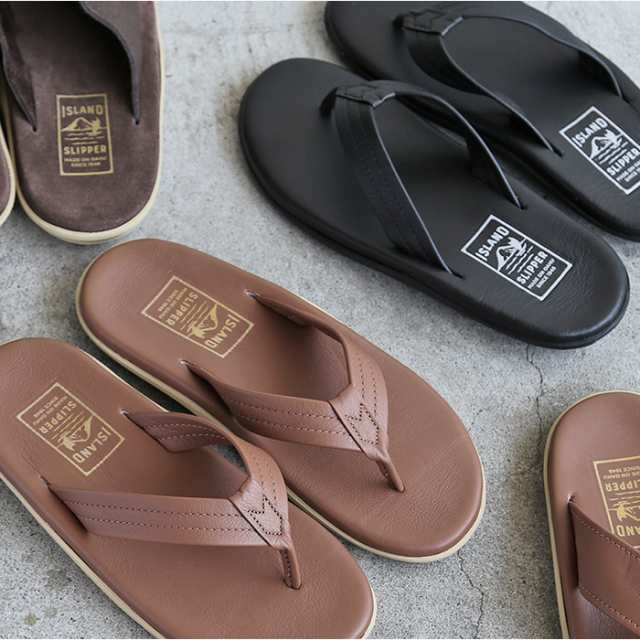 ISLAND SLIPPER アイランドスリッパ サンダル トングサンダル メンズ pt202 クラシックレザー ブラック pb202 レザー｜au  PAY マーケット