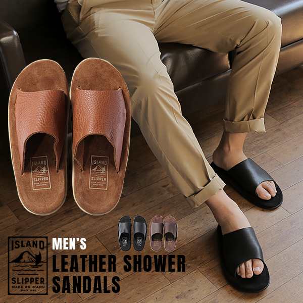 ISLAND SLIPPER アイランドスリッパ サンダル スエード シャワーサンダル メンズ pbs705bh ブラック pts705bh  レザー｜au PAY マーケット