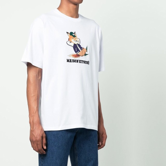 メゾンキツネ Tシャツ メンズ 半袖 MAISON KITSUNE DRESSED FOX ワン