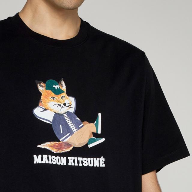 MAISON KITSUNE メゾンキツネ Dressed Fox Tシャツ メゾンキツネ Tシャツ メンズ レディース 半袖 MAISON KITSUNE