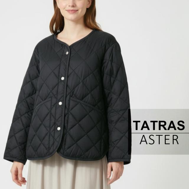 タトラス レディース ダウンジャケット TATRAS アスター ASTER ショート 女性用 アウター シンプル 襟なし リラックス 防寒