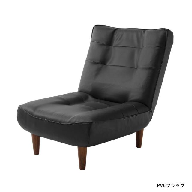 ブラック 合成皮革 回転式 1人掛けソファ オットマン付き お台場で購入