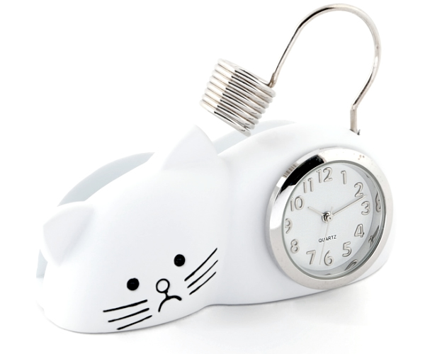 ミニチュア クロック 置時計 猫型 おしゃれ 小さい アナログ 卓上 インテリア デザイン かわいい 雑貨 C3125f Whの通販はau Pay マーケット Cameron