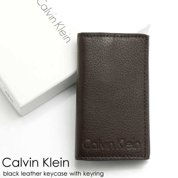 ≪訳あり特価≫Calvin Klein カルバンクライン キーケース メンズ 本革 レザー ロゴ ブランド ブラウン 茶 型押し Men's｜au  PAY マーケット