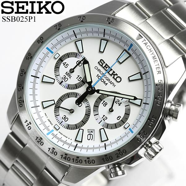 Seiko セイコー クロノグラフ 逆輸入 メンズ 腕時計 ビジネス ホワイト 白 Ssb025p1の通販はau Pay マーケット Cameron