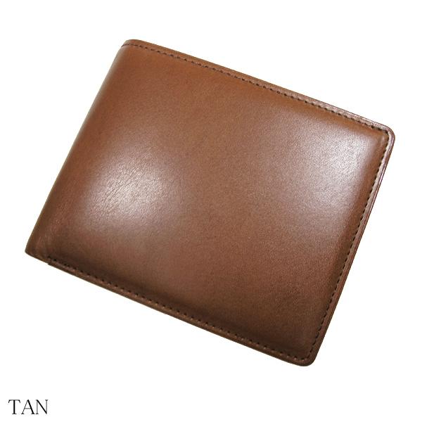 送料無料 財布 栃木レザー メンズ 二つ折り 折財布 小銭付