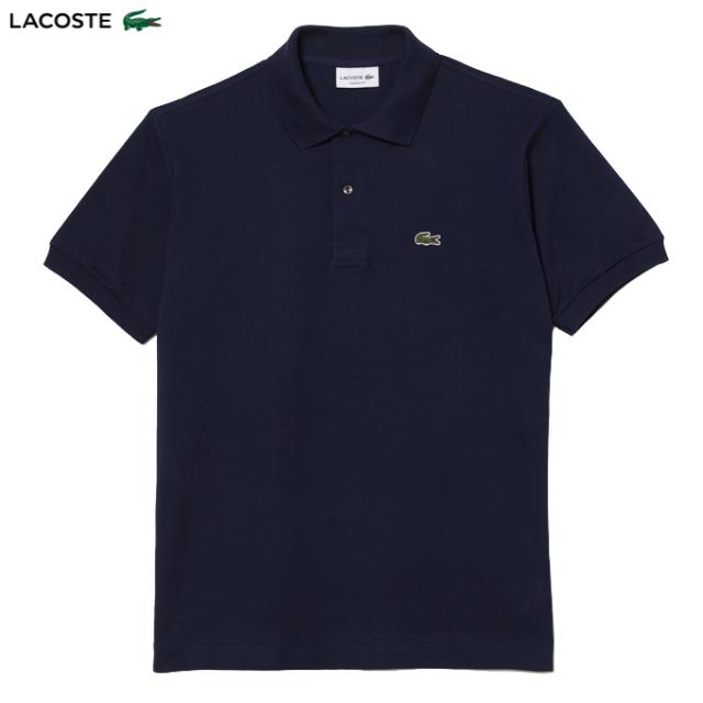 送料無料 ラコステ ポロシャツ L1212 166 NAVY 半袖 無地 メンズ 定番 LACOSTEの通販は 10,419円