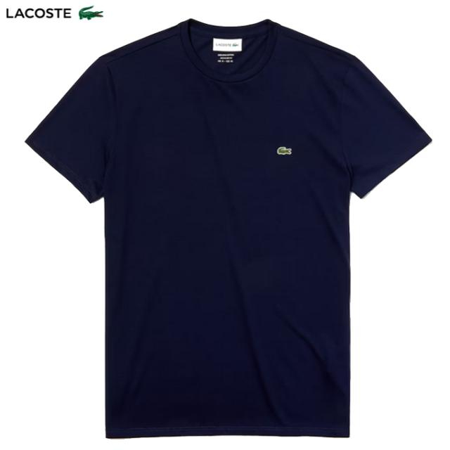 送料無料 ラコステ Tシャツ TH6709 166 NAVY 半袖 無地 メンズ 定番 LACOSTE