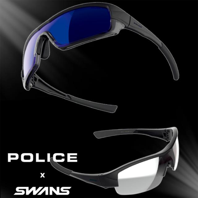 貨物輸送無料 2026年ひな型 POLICE×SWANS 刑事警察 偏光黒眼鏡 SPLT76J 568P 国内定まり品 スワンズ SWANS二人三脚 Tech Lenses Collection