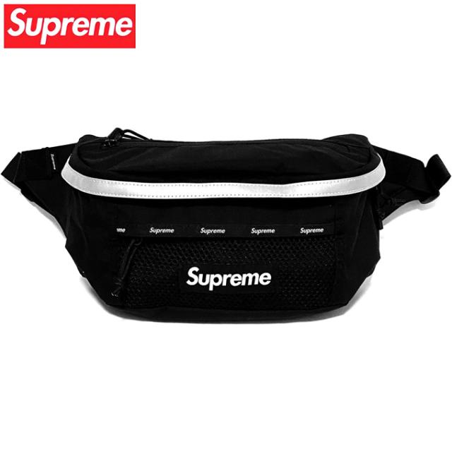 送料無料 Supreme シュプリーム ウエストバッグ B47 ブラック Waist Bag ショルダーバッグ