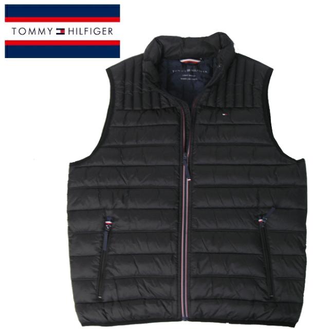 送料無料 トミーヒルフィガー 中綿ベスト 159AN478 BLACK アウター 中綿 ジッパー メンズ  
