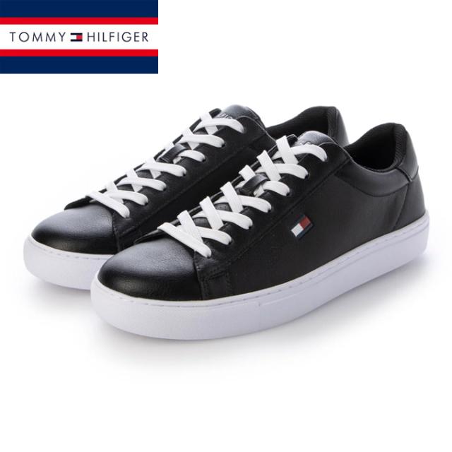 送料無料 トミーヒルフィガー スニーカー tmBRECON BLK03 ローカット フェイクレザー シューズ 靴 カジュアル  
