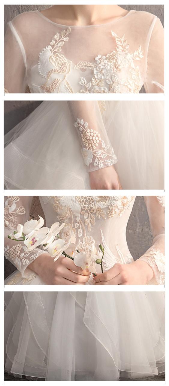 WD005 ウェディングドレス マキシ丈 プリンセス 結婚式.演奏会.二次会 ブライダル ベール・グローブ・パニエ無料付き_5