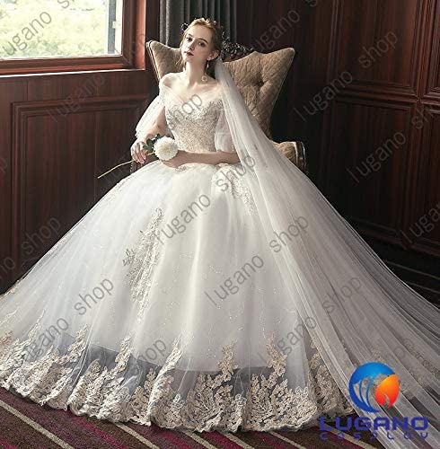 WD006 ウェディングドレス マキシ丈 プリンセス 結婚式.演奏会.二次会 ブライダル ベール・グローブ・パニエ無料付き