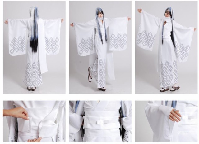 DK358ぬらりひょんの孫　雪麗 せつら コスプレ衣装+ウィッグ+髪飾り＋靴下＋草履 クリスマス ハロウィン コスチューム DK358ぬらりひょんの孫 雪麗 せつら コスプレ衣装+ウィッグ+髪飾り＋