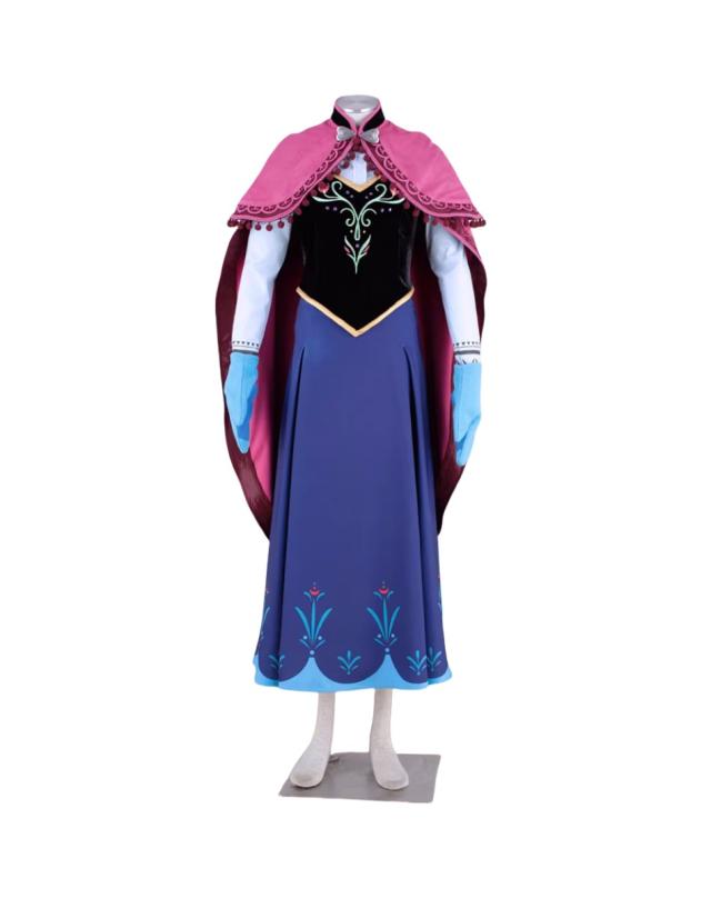 ディズニー アナと雪の女王 アナ Anna 風 衣装+マント+手袋+