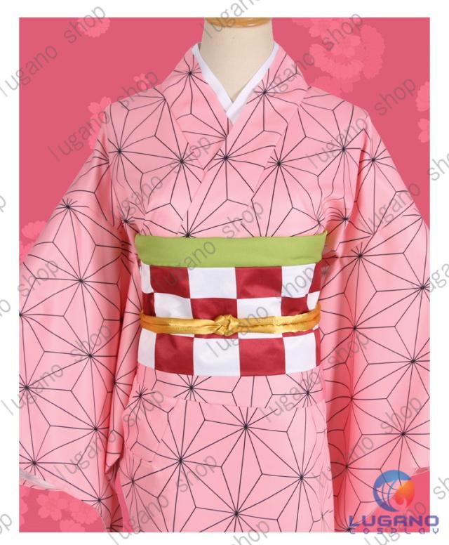 LUGANO 鬼滅の刃 竈門 禰豆子（かまど ねずこ） 風 コスプレ衣装