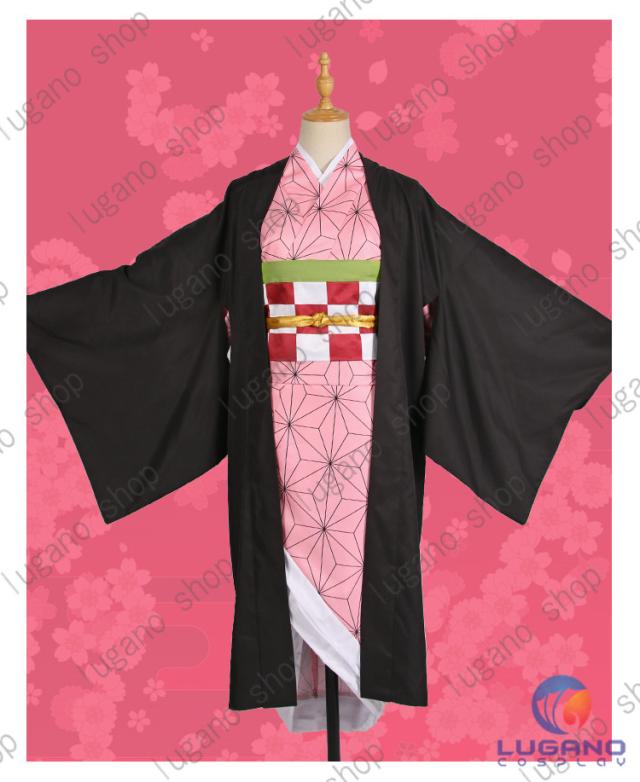 LUGANO　鬼滅の刃　竈門 禰豆子（かまど ねずこ）　風 コスプレ衣装 ハロウィン　仮装 LUGANO 鬼滅の刃 竈門 禰豆子（かまど ねずこ） 風 コスプレ衣装