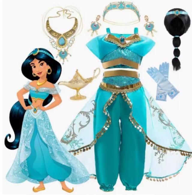 ディズニー アラジン ジャスミン女王 風 子供版 コスチューム コスプレ クリスマス ハロウィン