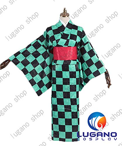 鬼滅の刃 竈門 炭治郎（かまど たんじろう） 女装  風 コスプレ衣装　 クリスマス ハロウィン コスチューム