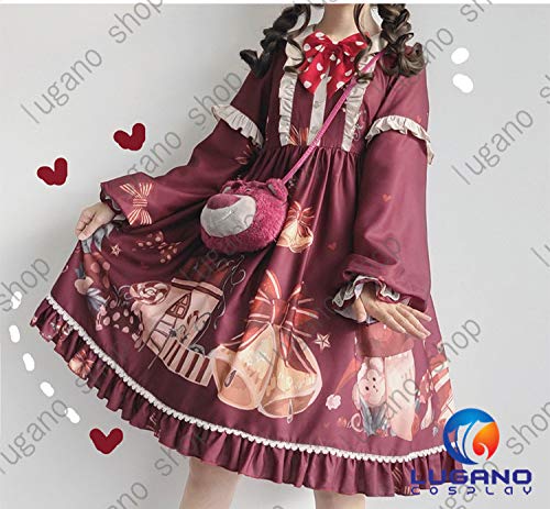 萌えゴシック　ロリータ風　Sweet Gothic Lolita風　ワンピース　KL005　森ガール　学園 クリスマス ハロウィン イベント仮装 コスチューム コスプレ衣装_2