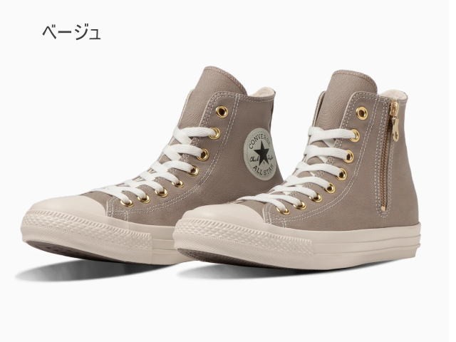 コンバース オールスター ALL STAR MN GOLDZIP 3 HI ハイカット スニーカー メンズ レディース オールスター MN  ゴールドジップ 3 hi ブラック ベージュ ネイビー 黒 靴 金 かっこいい かわいい 男性 女性 大人気 23cm 23.5cm 24cm  24.5cm